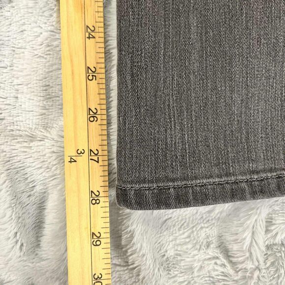 Chico's Platinum Jeans Women 2.5 Short Bootcut Mid Rise Stretch Gray Denim - Picture 7 of 8